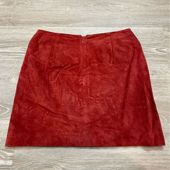 Zara Leather suede A-line miniskirt Front Pockets - Picture 11 of 11